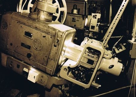 Our old projector in action